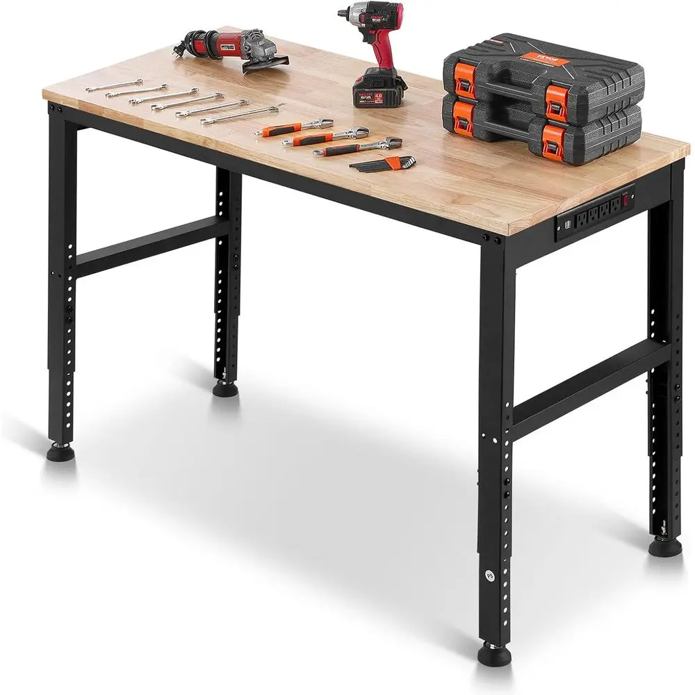 Adjustable Workbench, 2000 lbs Capacity, 48 x 20-inch Heavy Duty Work Bench with 28.5-38.3 Inches Height Adjustment, Garage Work
Adjustable Workbench, 2000 lbs Capacity, 48 x 20-inch Heavy Duty Work Bench with 28.5-38.3 Inches Height Adjustment, Garage Work