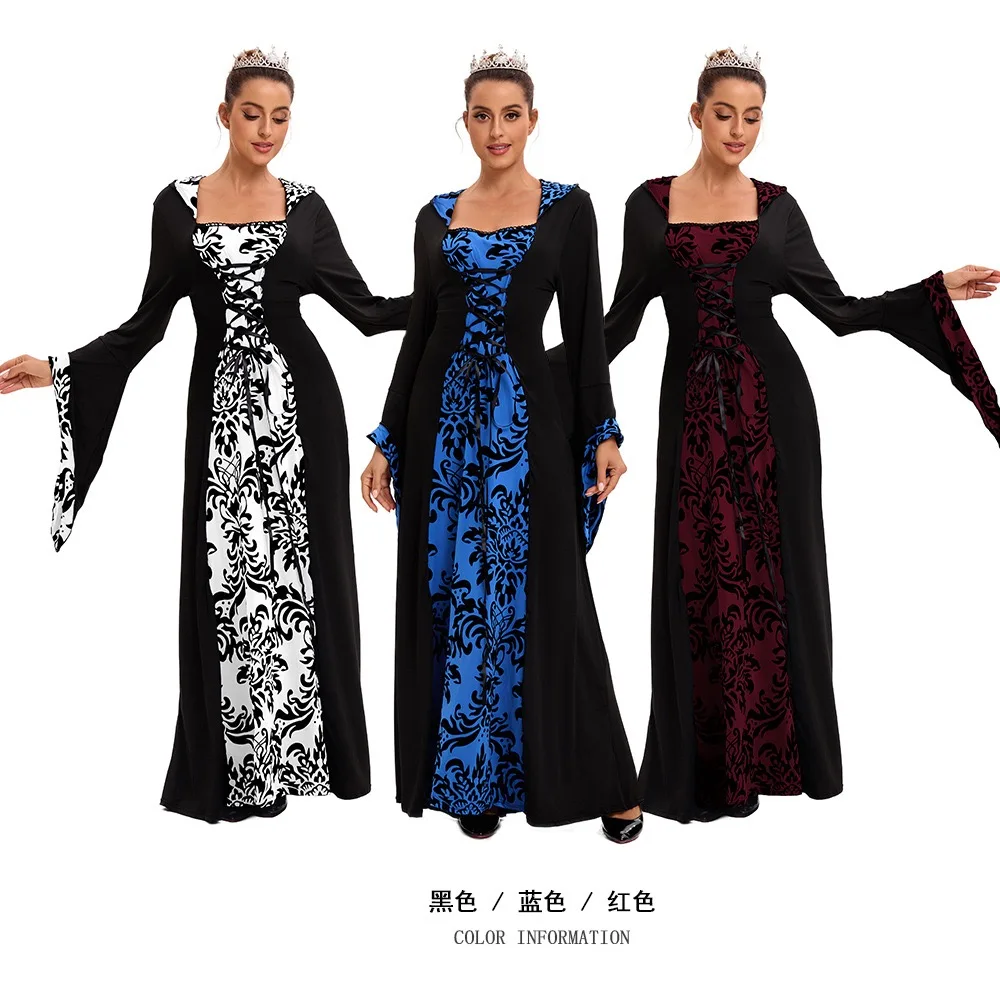 Women's Deluxe Gothic Witch Dress Vintage Victorian Hooded Vampire Gown Halloween Cosplay Costume
Women's Deluxe Gothic Witch Dress Vintage Victorian Hooded Vampire Gown Halloween Cosplay Costume