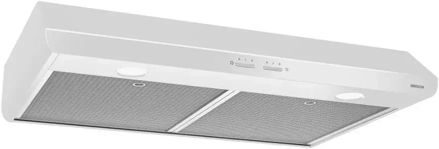 Broan-NuTone BKSH130WW Sahale 30-inch Under-Cabinet 4-Way Convertible Range Hood with 2-Speed Exhaust Fan and Light, 300
Broan-NuTone BKSH130WW Sahale 30-inch Under-Cabinet 4-Way Convertible Range Hood with 2-Speed Exhaust Fan and Light, 300