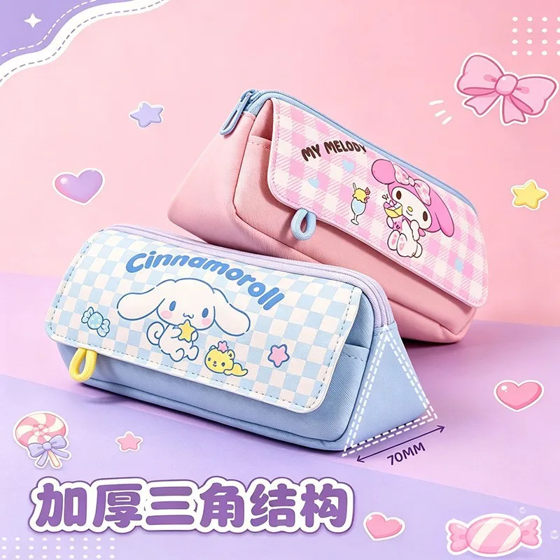 New Sanrio Cartoon Checkered Pencil Case for Students with High Aesthetic Value, Niche Large Capacity Stationery Storage Bag
New Sanrio Cartoon Checkered Pencil Case for Students with High Aesthetic Value, Niche Large Capacity Stationery Storage Bag
