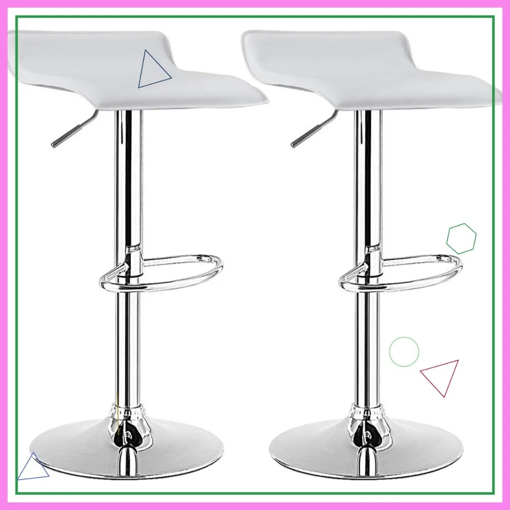 Modern Swivel Bar Stools Set of 2, Adjustable Height with Footrests, Chrome Steel Base for Kitchen Island Cafe
Modern Swivel Bar Stools Set of 2, Adjustable Height with Footrests, Chrome Steel Base for Kitchen Island Cafe