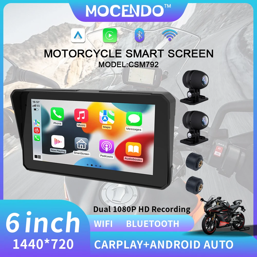 Universal 7 inch Carplay Motorcycle Airplay Display Screen Portable Moto Monitor IPX8 with TPMS
Universal 7 inch Carplay Motorcycle Airplay Display Screen Portable Moto Monitor IPX8 with TPMS