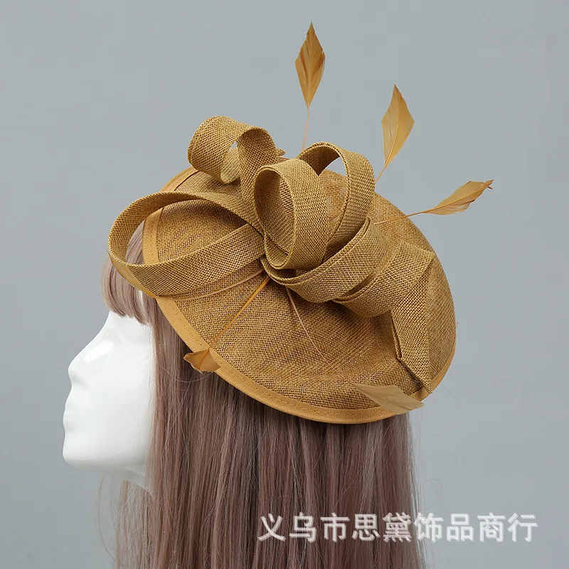 Factory direct sales Cambric Banquet Girl's Cap Handmade Bow Feather Hair Accessories Bridal Hat Wholesale
Factory direct sales Cambric Banquet Girl's Cap Handmade Bow Feather Hair Accessories Bridal Hat Wholesale