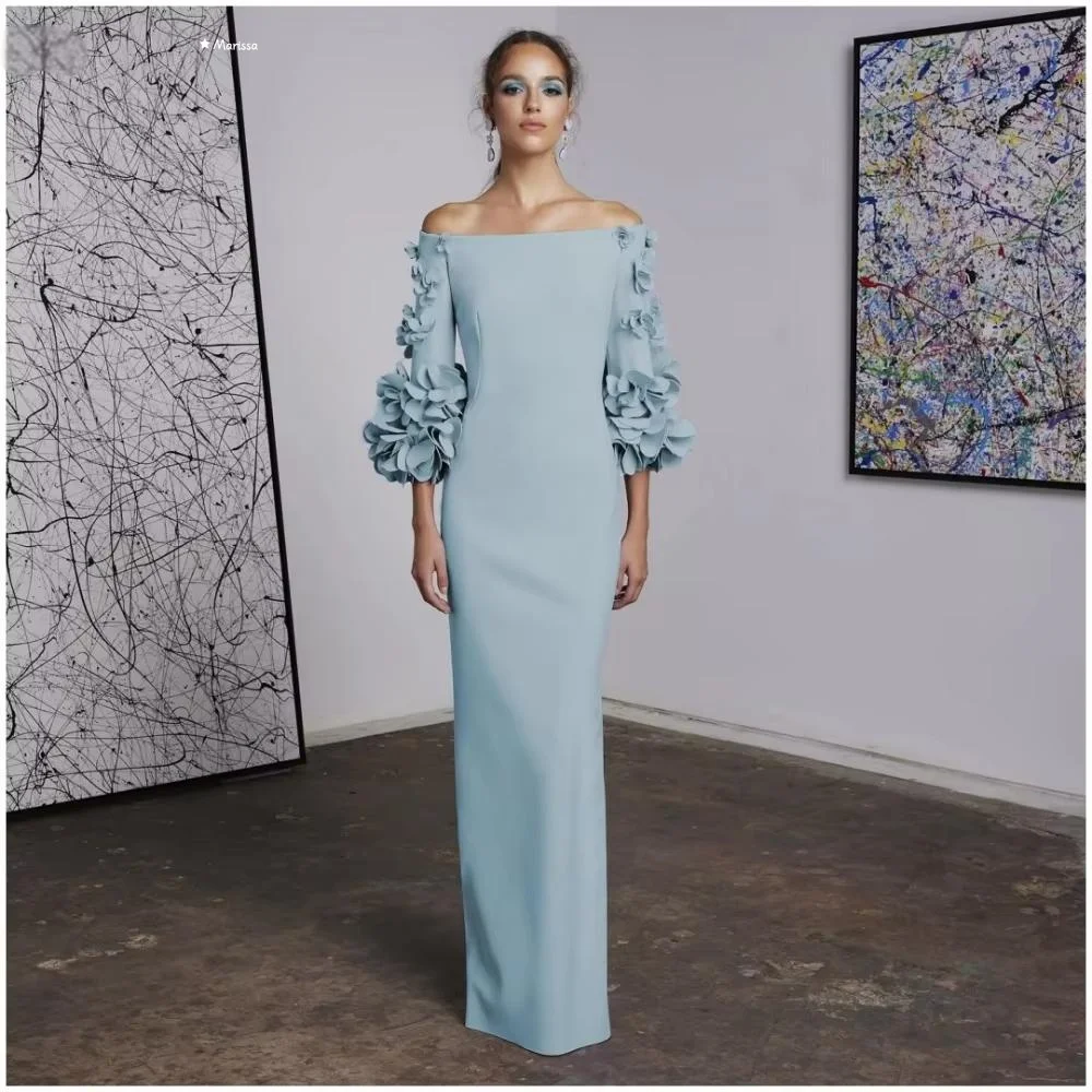 Элегантные вечерние платья Marissa с 3D цветами для свадьбы, женское вечернее платье с открытыми плечами и длинными рукавами, 2025 г., на заказ, для выпускного вечера 
Элегантные вечерние платья Marissa с 3D цветами для свадьбы, женское вечернее платье с открытыми плечами и длинными рукавами, 2025 г., на заказ, для выпускного вечера