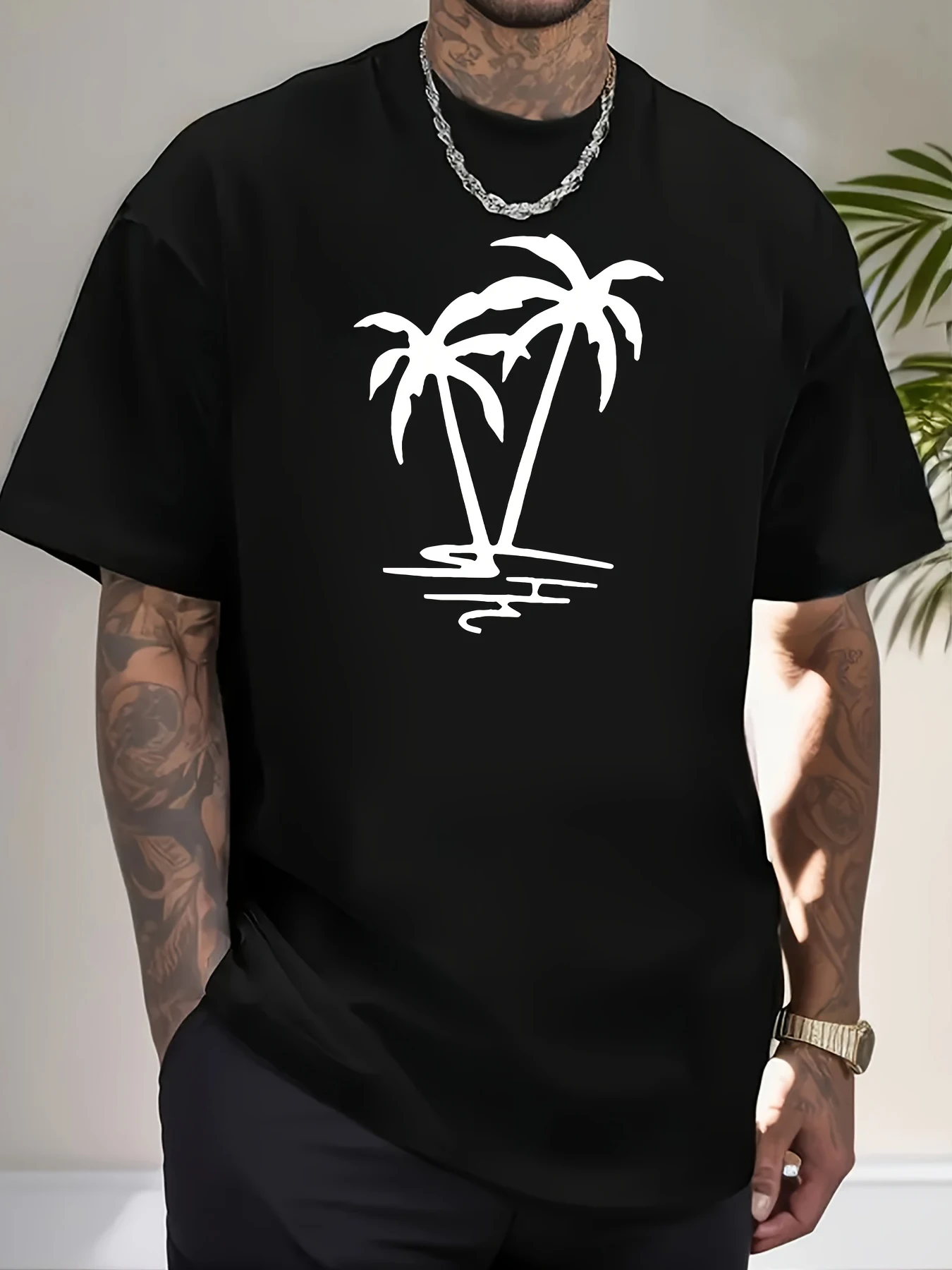 Coconut Tree 3D Printed Men's T-shirt Daily Home Simple Versatile Tops Summer Oversized High Quality Cotton Short Sleeve Tees
Coconut Tree 3D Printed Men's T-shirt Daily Home Simple Versatile Tops Summer Oversized High Quality Cotton Short Sleeve Tees