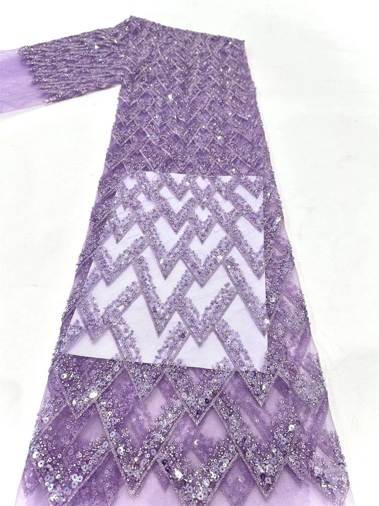African Beads Sequins Lace Fabric 2024 5 Yards High Quality French Nigerian Groom Lace Fabric For Sewing Dress Wedding Party
African Beads Sequins Lace Fabric 2024 5 Yards High Quality French Nigerian Groom Lace Fabric For Sewing Dress Wedding Party