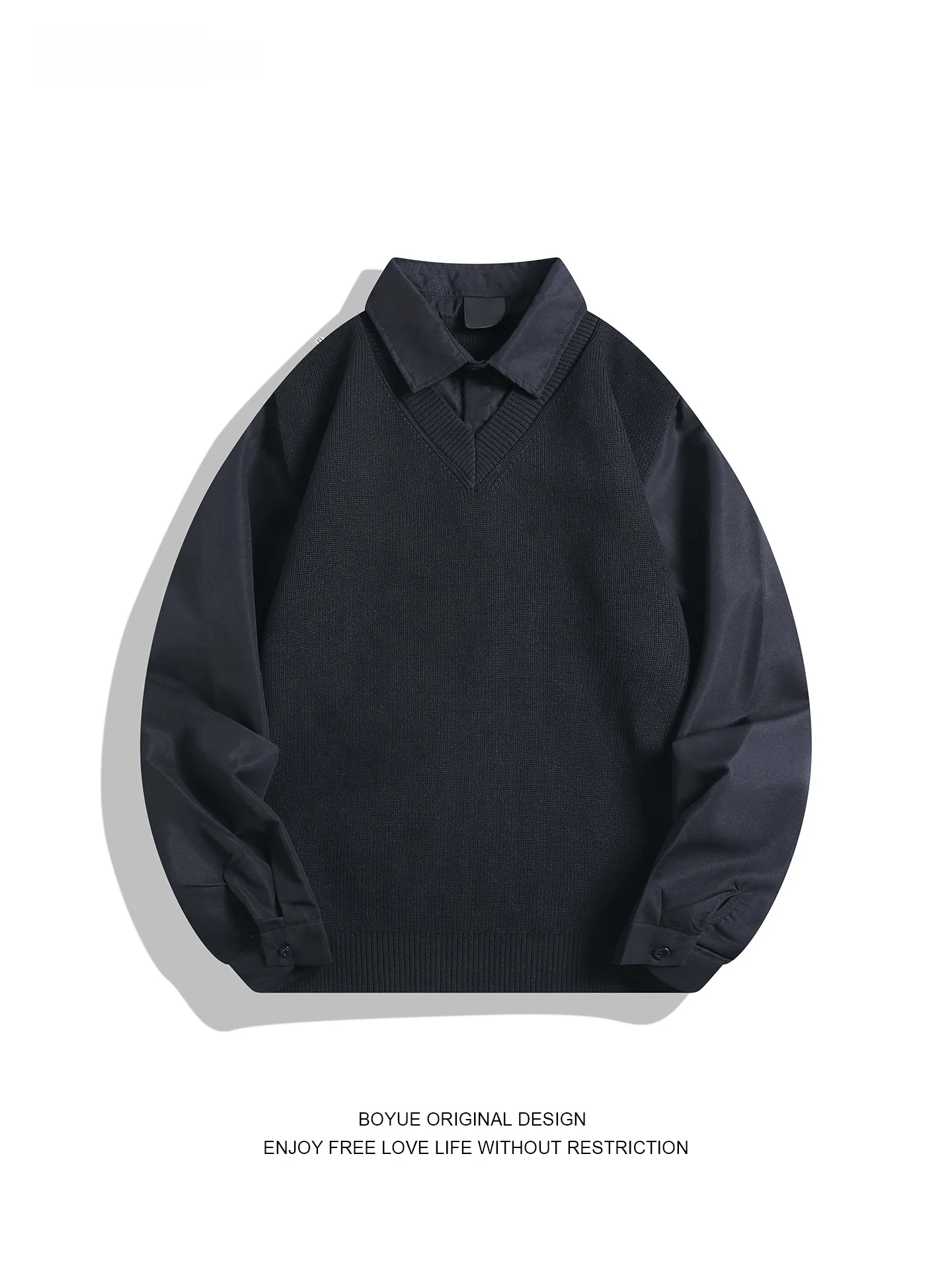 Boyue Casual Comfortable Spliced Knitwear Men's Women's Loose Fit Winter Sweater Artistic Sle Couple's Long Sve Top
Boyue Casual Comfortable Spliced Knitwear Men's Women's Loose Fit Winter Sweater Artistic Sle Couple's Long Sve Top