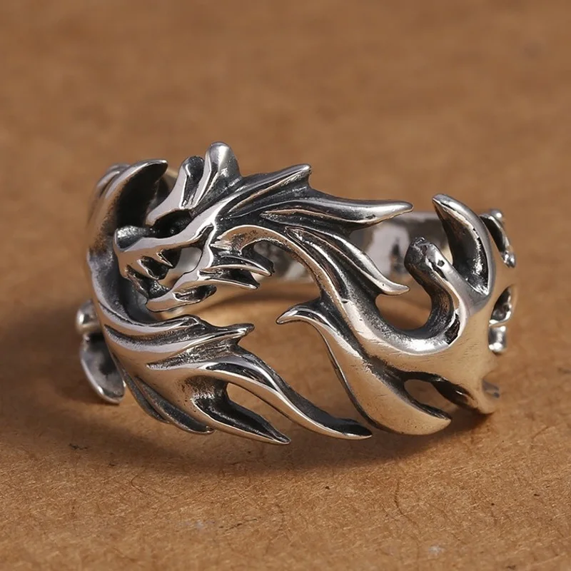 Real Solid 925 Sterling Silver Band Men Gift Lucky Unique Hollow Dragon Ring 7.7g
Real Solid 925 Sterling Silver Band Men Gift Lucky Unique Hollow Dragon Ring 7.7g