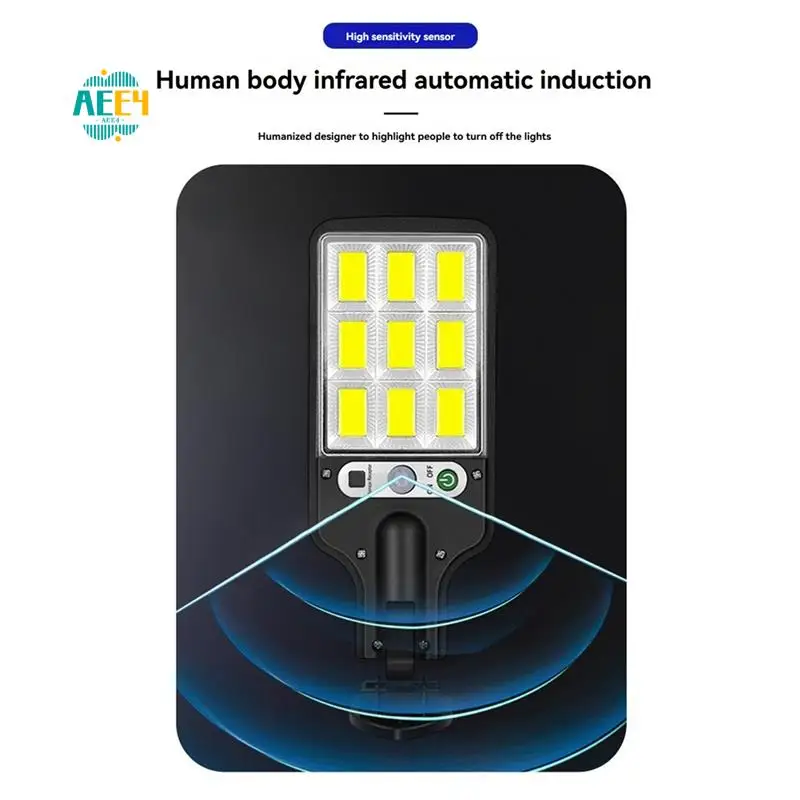 AEE4-Solar Outdoor LED Courtyard Wall Lamp With 3 Mode Waterproof Motion Sensor Security Lighting Street Lights For Patio
AEE4-Solar Outdoor LED Courtyard Wall Lamp With 3 Mode Waterproof Motion Sensor Security Lighting Street Lights For Patio