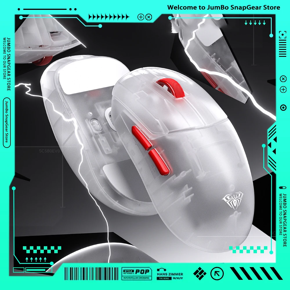 AULA SC580 EVO Mouse Wireless Tri Mode Lightweight Mice Dual 8K Polling Rate AL530 Sensor Long Battery Life For PC Laptop Gaming
AULA SC580 EVO Mouse Wireless Tri Mode Lightweight Mice Dual 8K Polling Rate AL530 Sensor Long Battery Life For PC Laptop Gaming