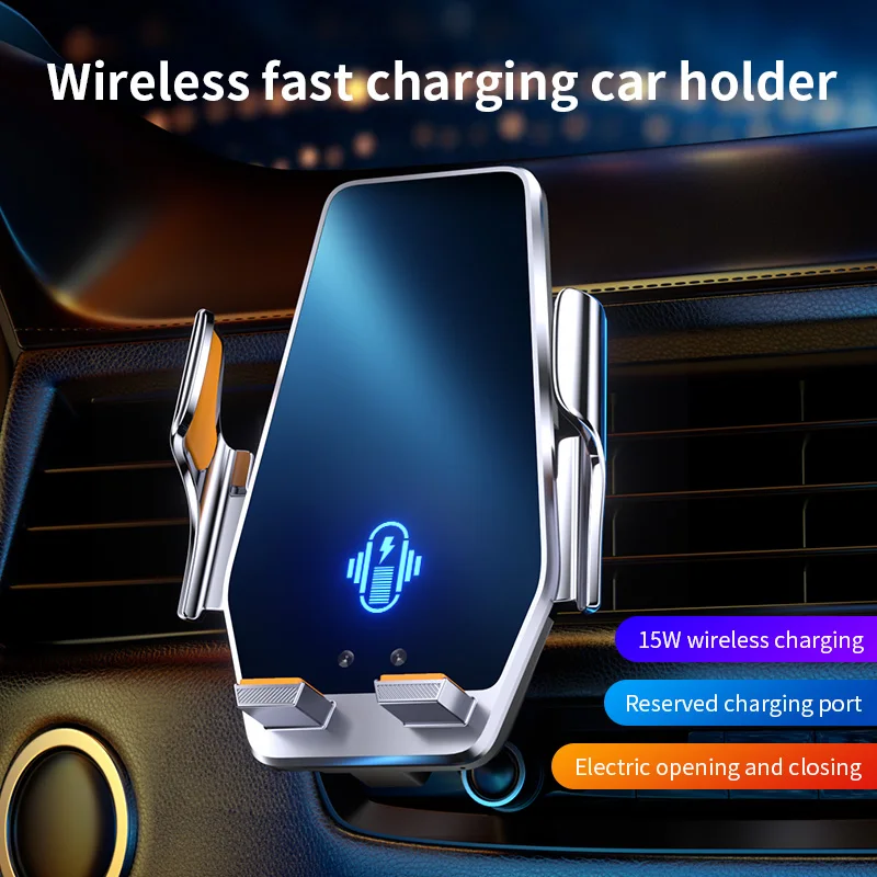 15W Wireless Car Mount – IR Auto Clamp, 360° Rot, Built‑in Battery, Port, Low‑Temp, Anti‑Shake, Vent Clip for iPhone & Android
15W Wireless Car Mount – IR Auto Clamp, 360° Rot, Built‑in Battery, Port, Low‑Temp, Anti‑Shake, Vent Clip for iPhone & Android