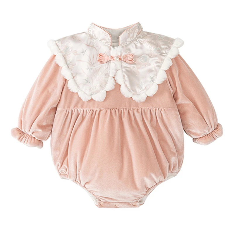 Winter Baby Clothes Girl China Style Cute Princess Doll Collar Pink Warm Thick Bodysuits & One-Pieces Newborn Photography BC1033
Winter Baby Clothes Girl China Style Cute Princess Doll Collar Pink Warm Thick Bodysuits & One-Pieces Newborn Photography BC1033