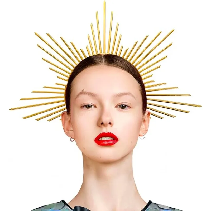 1pcs/ Sunburst Gold Retro Mary Halo Crown Headband for Masquerade Cosplay Goddess Halloween Party
1pcs/ Sunburst Gold Retro Mary Halo Crown Headband for Masquerade Cosplay Goddess Halloween Party