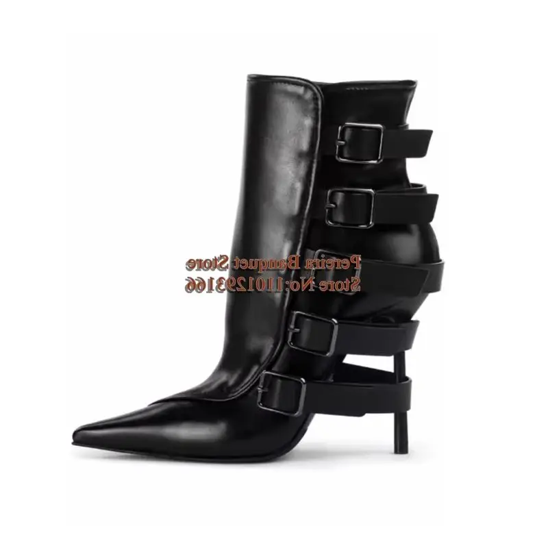 Retro Belt Buckle Straps Pointed Toe Ankle Boots Brown Black Leather Thin Heels Women Short Booties Drop Shipping
Retro Belt Buckle Straps Pointed Toe Ankle Boots Brown Black Leather Thin Heels Women Short Booties Drop Shipping