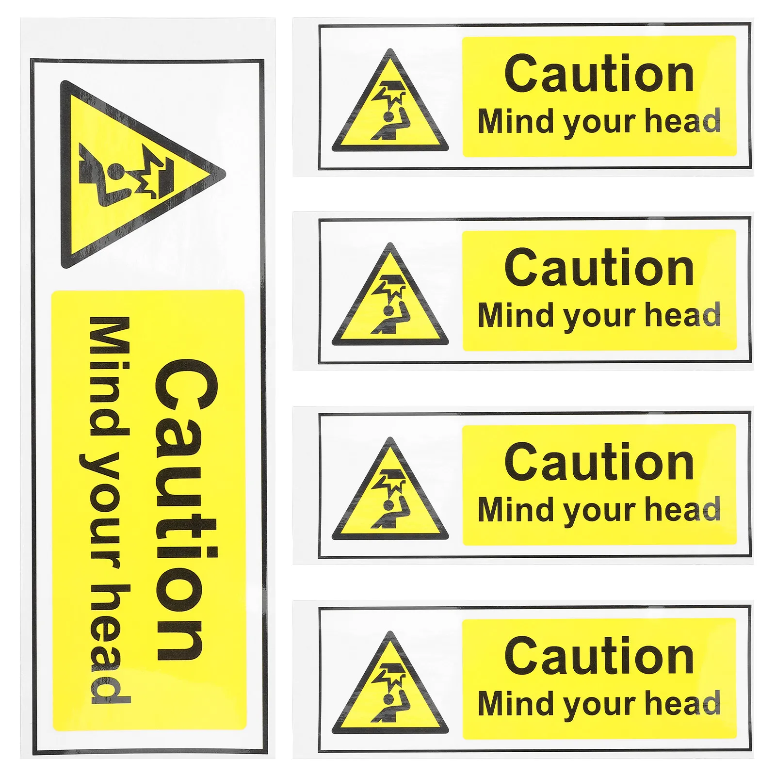 5Pcs Caution Stickers Strong PP Paper Warning Decals Highly Visible Peel and Stick Safety Signs for Low Ceilings
5Pcs Caution Stickers Strong PP Paper Warning Decals Highly Visible Peel and Stick Safety Signs for Low Ceilings