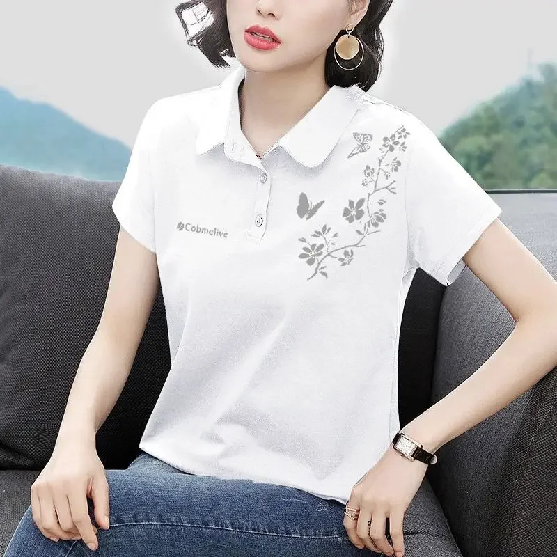 Baggy Woman Tshirt Polo Neck T Shirt for Women Summer Outfit Women's Short Sleeve T-shirt Youthful Clothes Synthetic Youth Basic
Baggy Woman Tshirt Polo Neck T Shirt for Women Summer Outfit Women's Short Sleeve T-shirt Youthful Clothes Synthetic Youth Basic