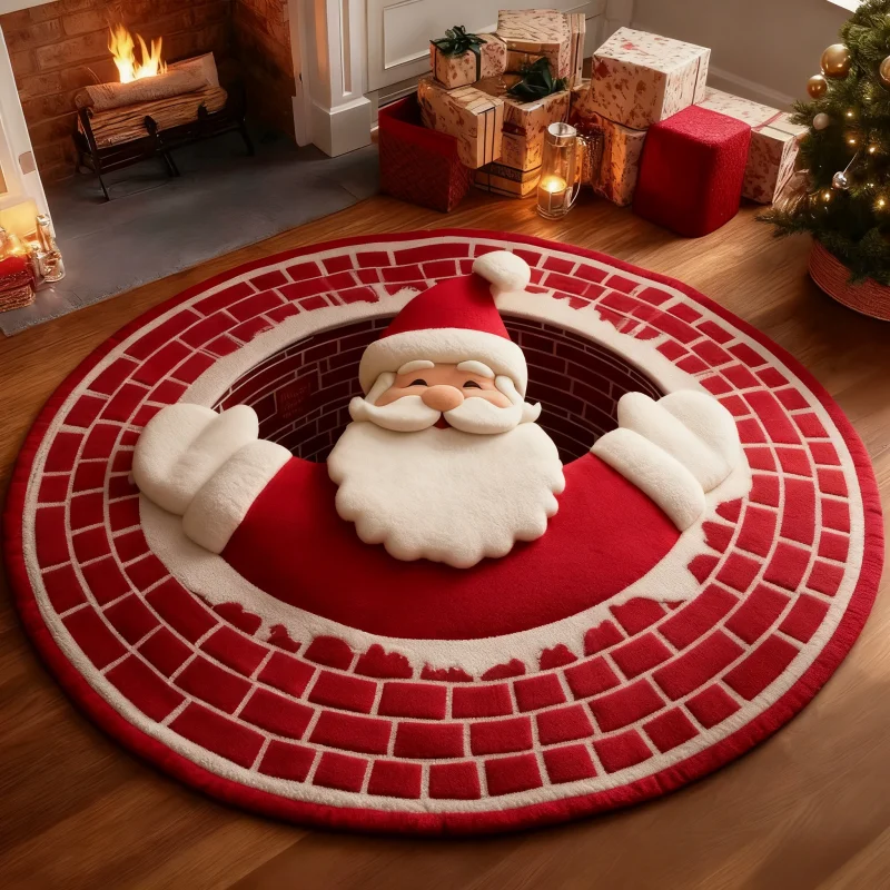 Christmas Decoration Rug Santa Chimney, 80cm Round Hearth Mat for Fireplace,Festive Home Village Display Non-Slip Carpet Gift
Christmas Decoration Rug Santa Chimney, 80cm Round Hearth Mat for Fireplace,Festive Home Village Display Non-Slip Carpet Gift