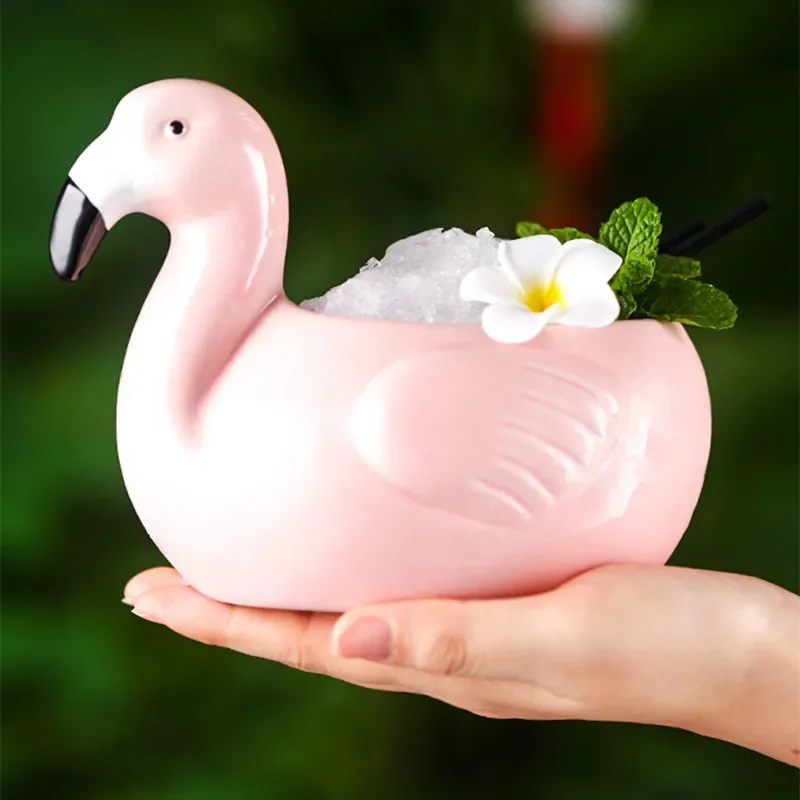 Container Figurine 490ml Creative Hawaii Ceramic Tiki Cups Flamingo Shape Cup Glass TIKI Mug Home Decoration Luxurious Gifts
Container Figurine 490ml Creative Hawaii Ceramic Tiki Cups Flamingo Shape Cup Glass TIKI Mug Home Decoration Luxurious Gifts