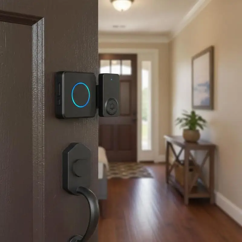 Cordless Door Chime Kit 1000ft Range For Home Doorway Office, 5 Volume Levels 48 Melodies Black Finish Battery Operated Remote Pager System
Cordless Door Chime Kit 1000ft Range For Home Doorway Office, 5 Volume Levels 48 Melodies Black Finish Battery Operated Remote Pager System