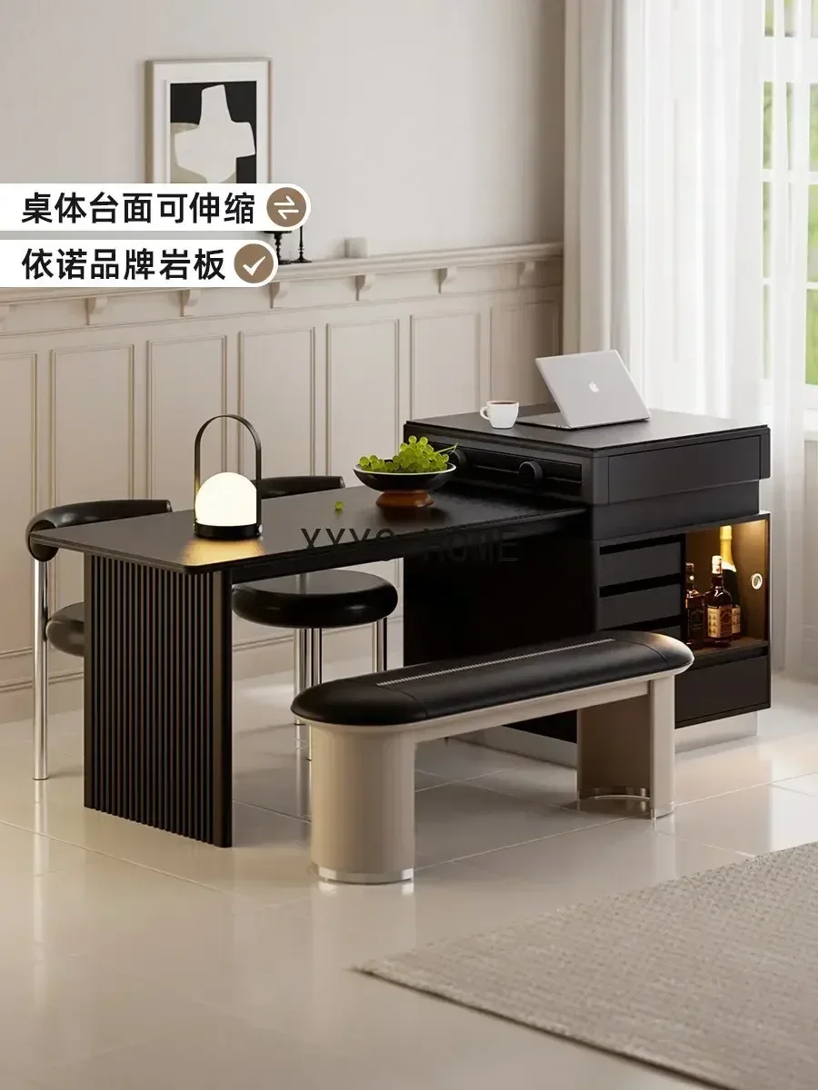 Retractable island platform light luxury rock slab dining table rock slab middle island table
Retractable island platform light luxury rock slab dining table rock slab middle island table