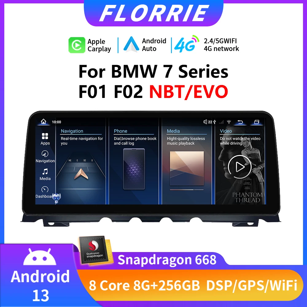 Car Radio Carplay Android Auto For BMW 7 Series F02 2013-2017 NBT 10.25'' Car Multimedia Player GPS 4G Carplay Touch Screen 2din
Car Radio Carplay Android Auto For BMW 7 Series F02 2013-2017 NBT 10.25'' Car Multimedia Player GPS 4G Carplay Touch Screen 2din