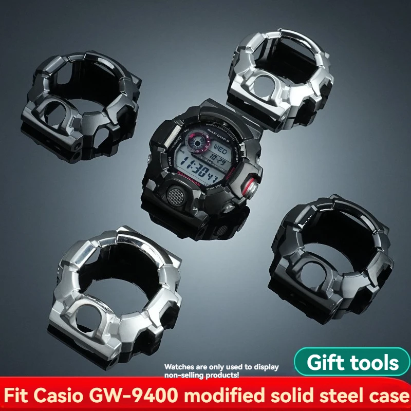 Для часов Casio G-Shock Rangeman 3410 GW-9400J/BJ: модифицированный корпус из нержавеющей стали 316L, мужской, серебристый металлический безель, аксессуары для GW9400
Для часов Casio G-Shock Rangeman 3410 GW-9400J/BJ: модифицированный корпус из нержавеющей стали 316L, мужской, серебристый металлический безель, аксессуары для GW9400