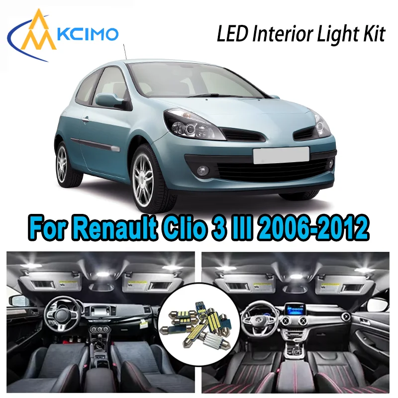 Premium Bright LED Interior Light Kit for Renault Clio 3 III MK3 2006-2012 2008 Dome Map Trunk Car Lamps with Canbus No Error
Premium Bright LED Interior Light Kit for Renault Clio 3 III MK3 2006-2012 2008 Dome Map Trunk Car Lamps with Canbus No Error