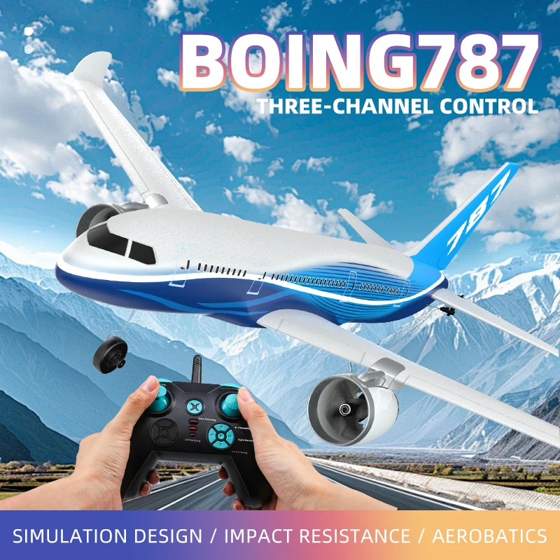 RC Airplane 3-Channel 787 Fixed Wing Model EPP Foam Remote Control Aircraft Toys for Outdoor Play Children's Christmas Gift BM30
RC Airplane 3-Channel 787 Fixed Wing Model EPP Foam Remote Control Aircraft Toys for Outdoor Play Children's Christmas Gift BM30