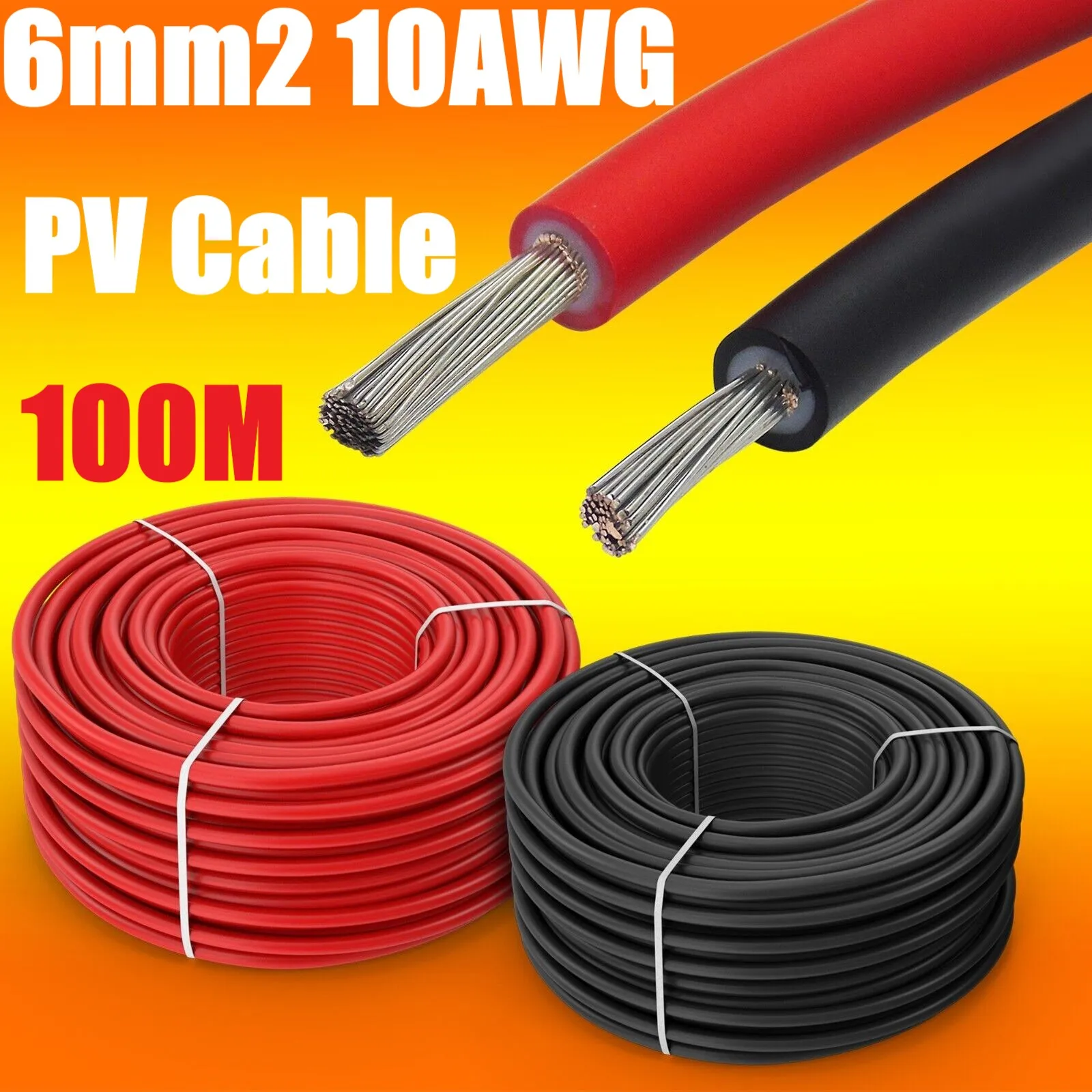 PowMr 100M Solar Panel Cable no Connector 6mm2 10AWG Extension Wires Black and Red 4mm2 12AWG Waterproof Photovoltaic Wire
PowMr 100M Solar Panel Cable no Connector 6mm2 10AWG Extension Wires Black and Red 4mm2 12AWG Waterproof Photovoltaic Wire