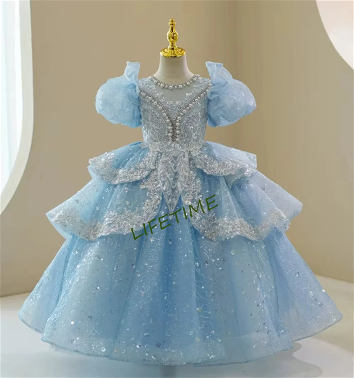 CustomizedPuff Sleeve Flower Girl Dresses for Wedding Toddlers Beaded Ruffle Tulle Princess Pageant Dress Sparkly 1st Communion
CustomizedPuff Sleeve Flower Girl Dresses for Wedding Toddlers Beaded Ruffle Tulle Princess Pageant Dress Sparkly 1st Communion