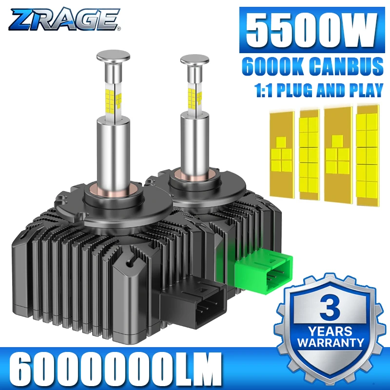 D3S D1S LED Headlights CANBUS D2S D4S D5S D8S 360 Led Turbo Lamp D1R D2R D3R D4R HID 1:1 Size Plug&Play 6000K 5500W High Power
D3S D1S LED Headlights CANBUS D2S D4S D5S D8S 360 Led Turbo Lamp D1R D2R D3R D4R HID 1:1 Size Plug&Play 6000K 5500W High Power