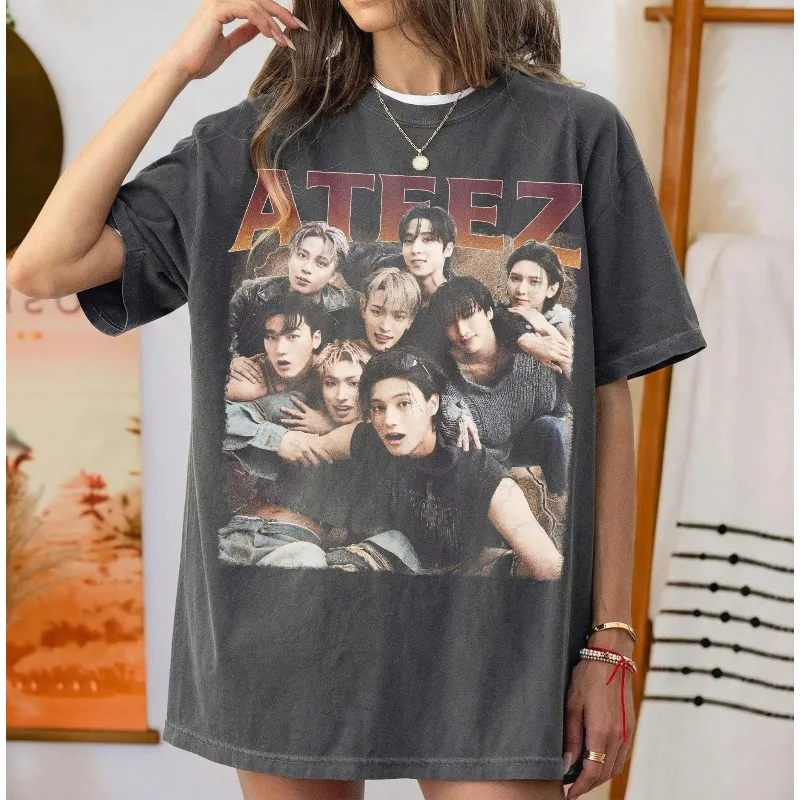 Vintage ATEEZ Graphic T-Shirt, 90s Bootleg Style Ateez Shirt Summer unisex Loose and Breathable cotton T-shirt
Vintage ATEEZ Graphic T-Shirt, 90s Bootleg Style Ateez Shirt Summer unisex Loose and Breathable cotton T-shirt