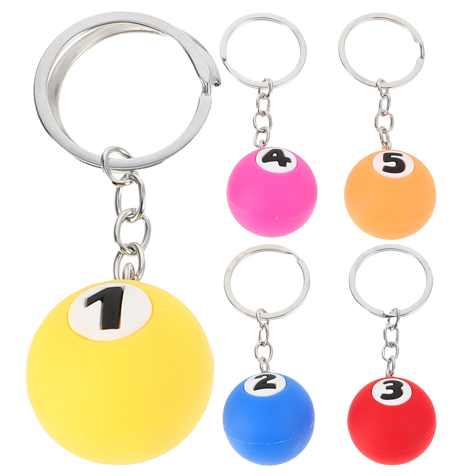 5pcs Billiard Ball Keychain Cool Bag Pendant Unique Pool Ball Ring Sports Charm Durable Metal Keychain For Backpack Purse
5pcs Billiard Ball Keychain Cool Bag Pendant Unique Pool Ball Ring Sports Charm Durable Metal Keychain For Backpack Purse