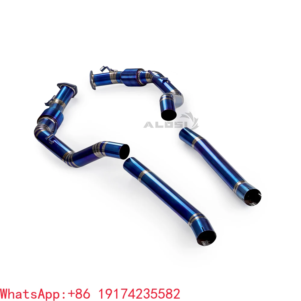 OEM Titanium Exhaust Front Pipe for Audi RSQ8 4.0T 2019-2023 Titanium Material Performance Exhaust Lightweight Exhaust System
