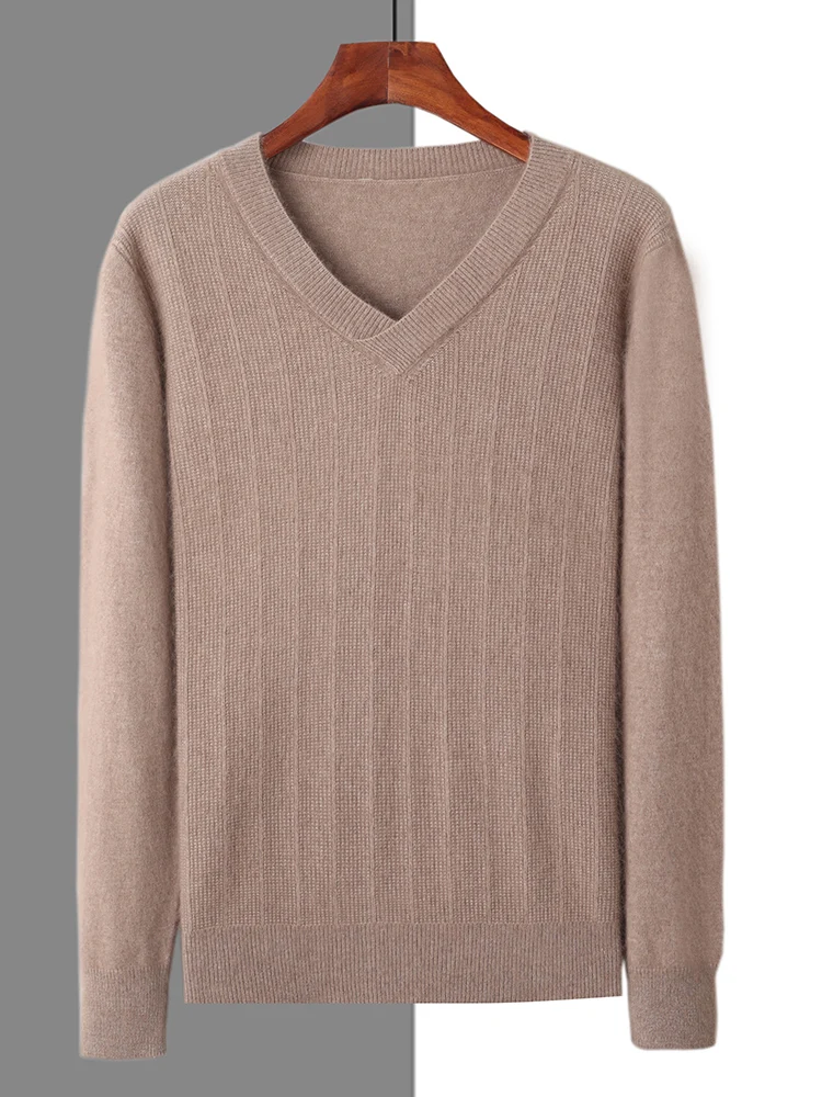 Aliselect Quality Men 100% Mink Cashmere Sweaters Autumn Winter Solid V-neck Casual Knitwear Pullovers Long Sleeve Warm Jumpers
Aliselect Quality Men 100% Mink Cashmere Sweaters Autumn Winter Solid V-neck Casual Knitwear Pullovers Long Sleeve Warm Jumpers