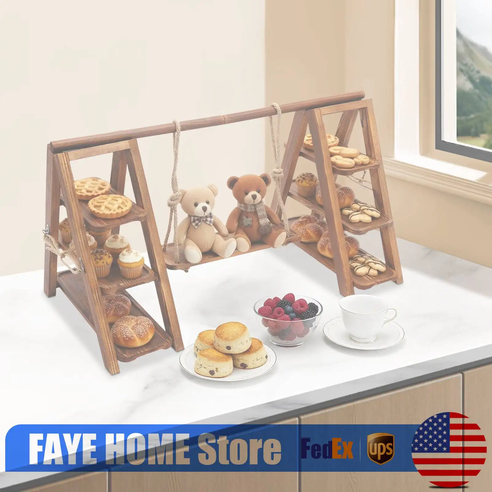 Деревянная подставка для сервировочной лестницы, 3-х уровневый поднос для десерта и стеллаж для выставки товаров, для кексов, выпечки, фруктов, вечеринки, свадебного декора
Деревянная подставка для сервировочной лестницы, 3-х уровневый поднос для десерта и стеллаж для выставки товаров, для кексов, выпечки, фруктов, вечеринки, свадебного декора