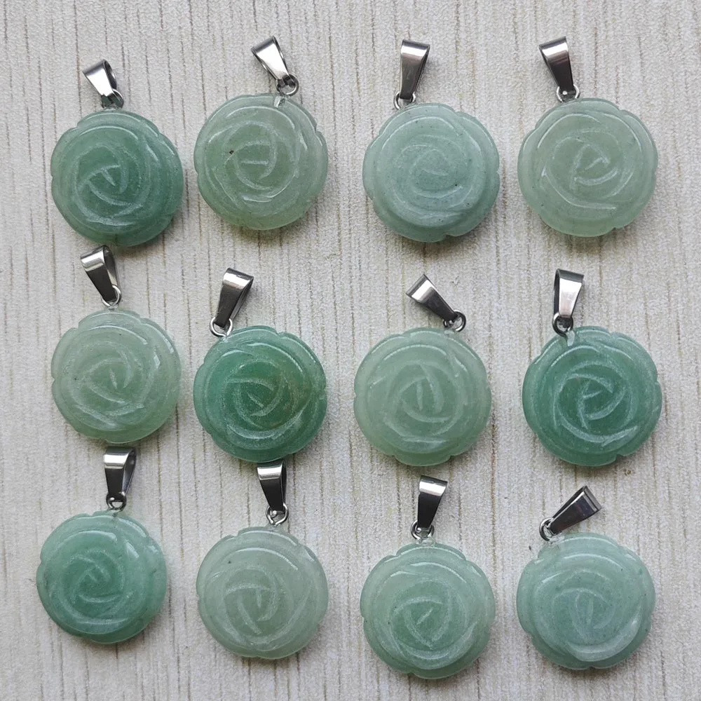 Fashion natural green aventurine stone Rose flower charms pendants for diy jewelry making Wholesale 12pcs/lot free shipping
Fashion natural green aventurine stone Rose flower charms pendants for diy jewelry making Wholesale 12pcs/lot free shipping