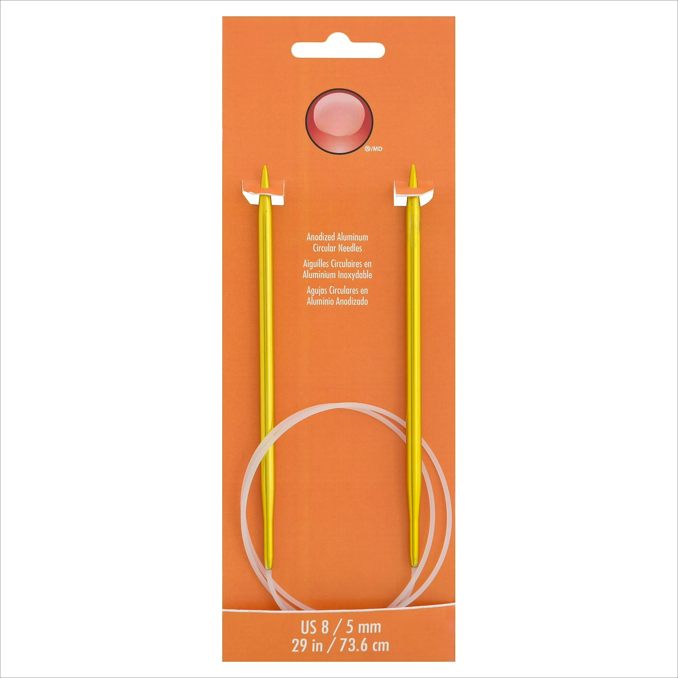 Size 8 Aluminum Circular Knitting Needles (2 Pieces)
Size 8 Aluminum Circular Knitting Needles (2 Pieces)