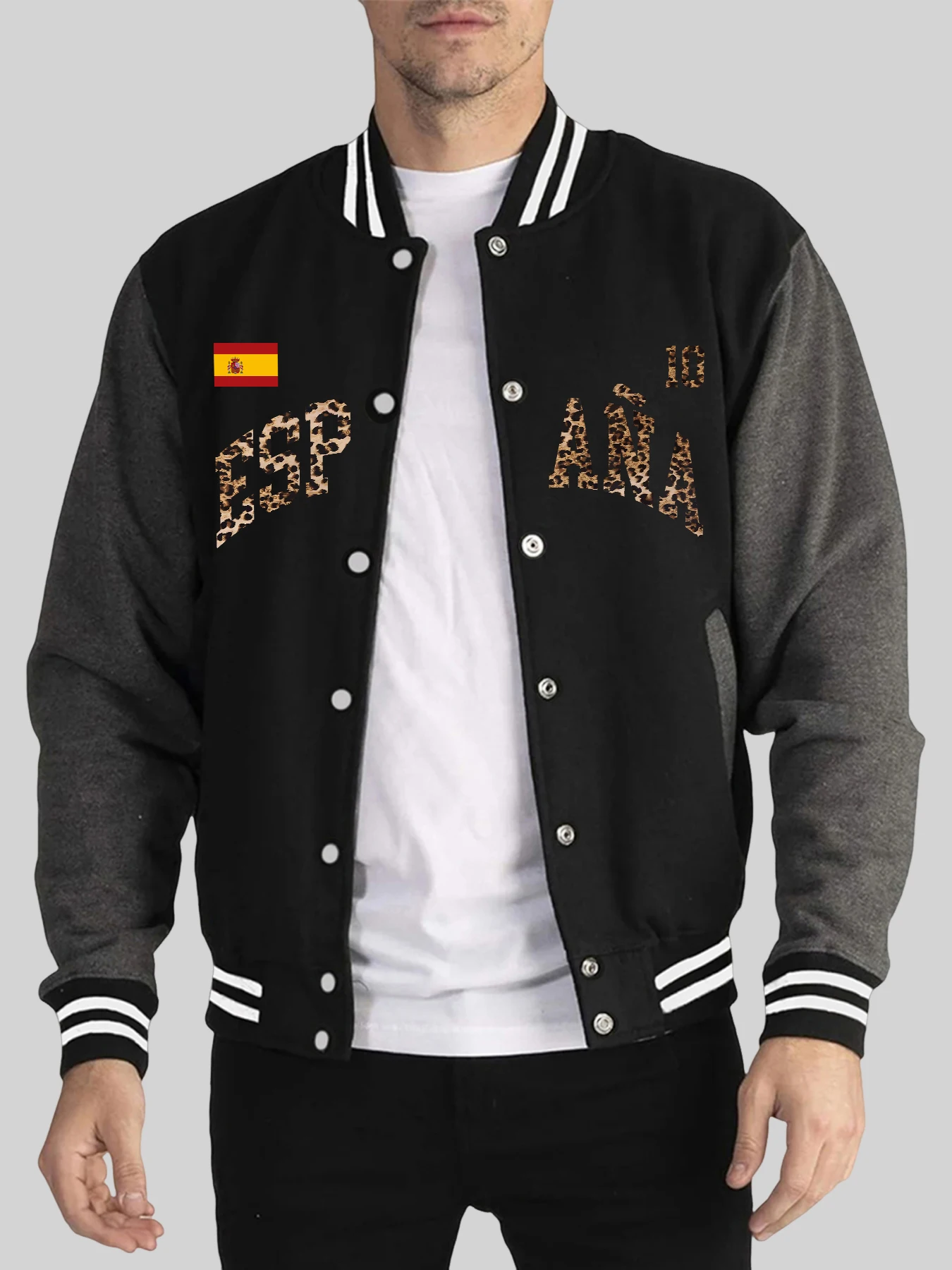 Англия, мужские куртки с леопардовым принтом и буквенным принтом, уличная модная спортивная одежда, классическая бейсбольная форма с карманами, осенняя свободная мужская одежда
Англия, мужские куртки с леопардовым принтом и буквенным принтом, уличная модная спортивная одежда, классическая бейсбольная форма с карманами, осенняя свободная мужская одежда