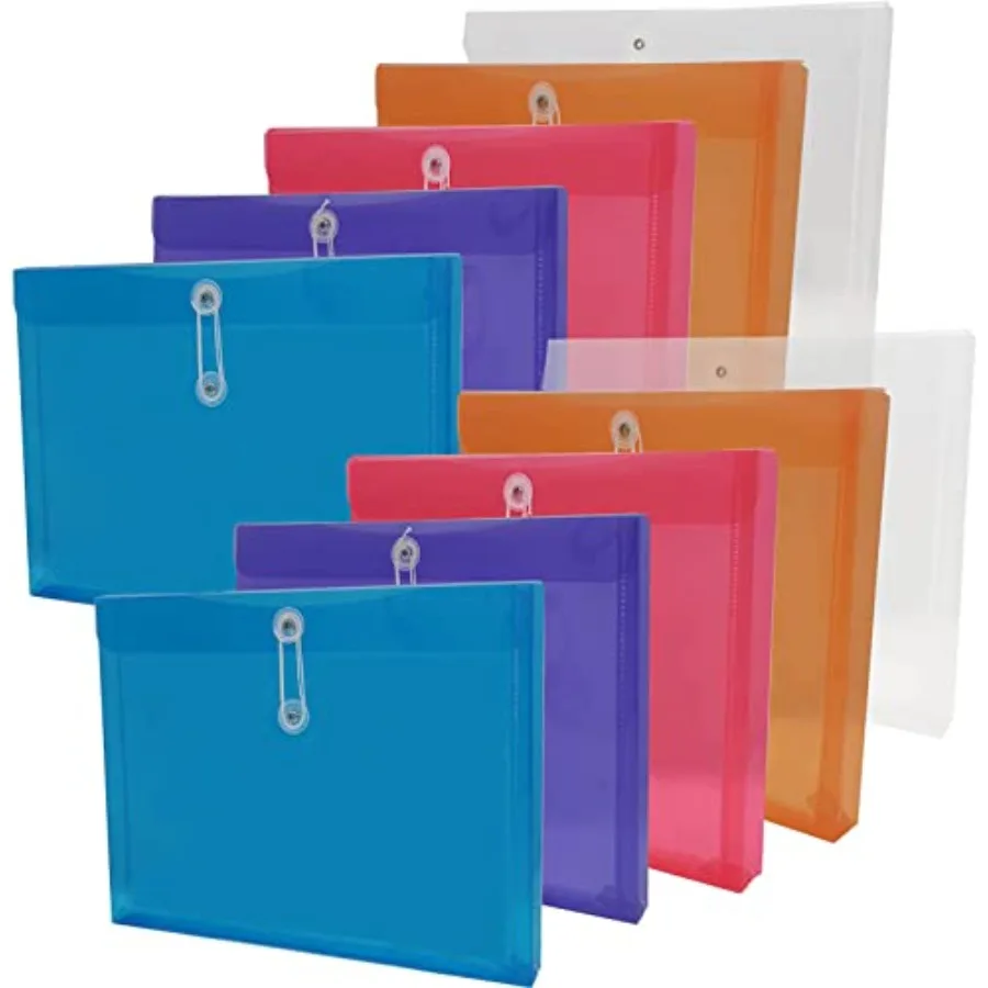 Letter A4 Size Poly String Envelope with Expandable Gusset, Clear Poly Reusable File Folders Project Paper Documents Organizer
Letter A4 Size Poly String Envelope with Expandable Gusset, Clear Poly Reusable File Folders Project Paper Documents Organizer