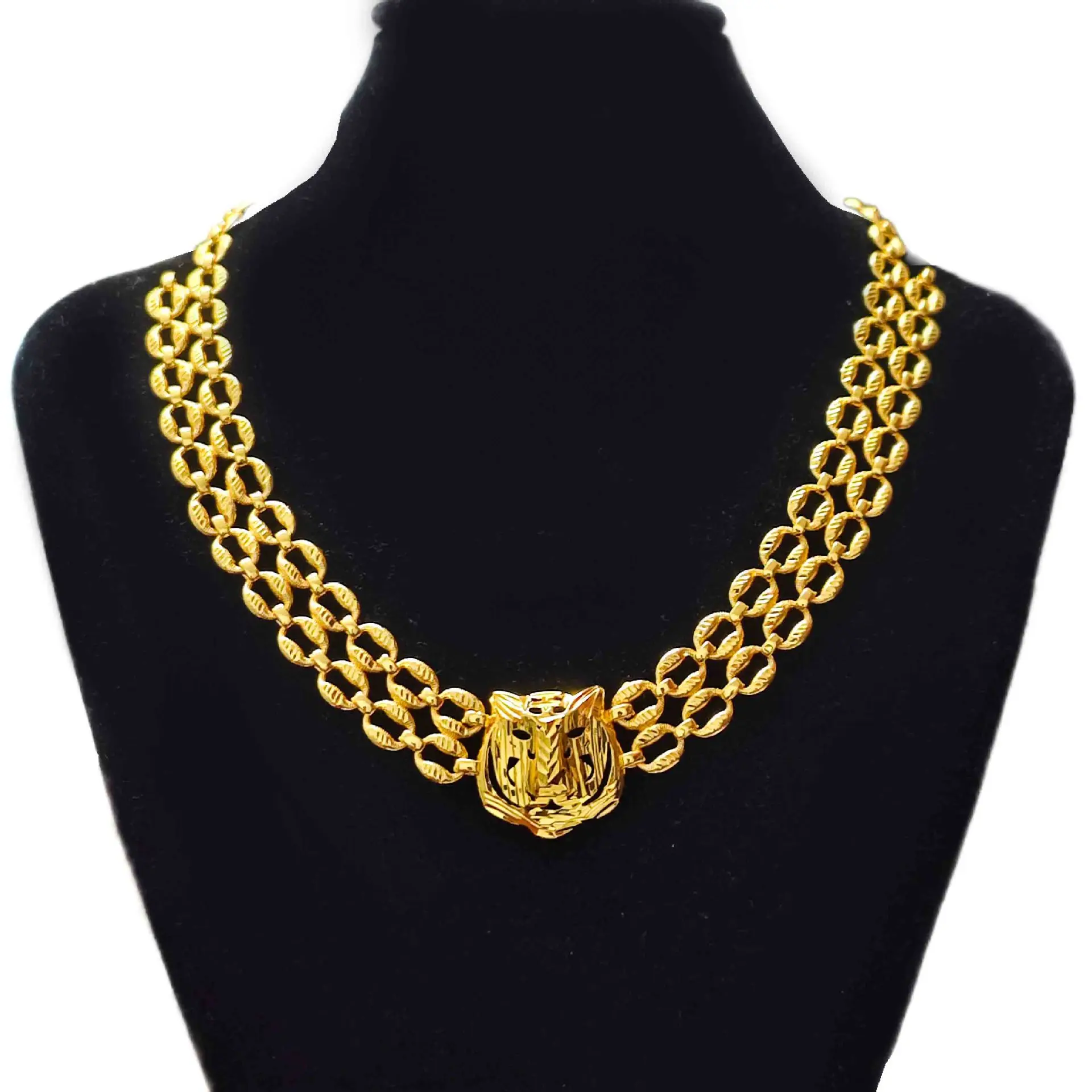 Luxury 24K 9999 Pure Gold real gold Women's Middle East Tiger Necklace Versatile Fashion Necklace
Luxury 24K 9999 Pure Gold real gold Women's Middle East Tiger Necklace Versatile Fashion Necklace