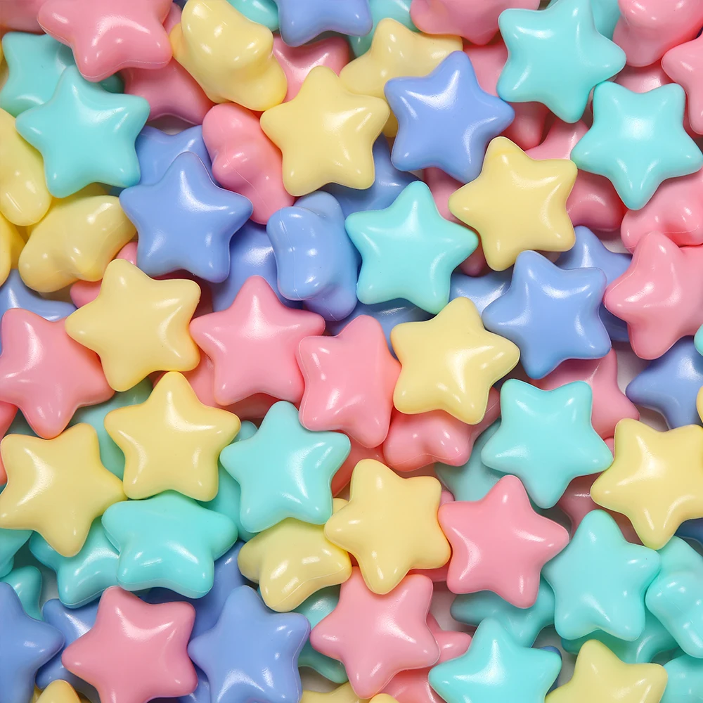 COLOBOBO 2.68 Inches 100pcs Thicken Small Size Star Shape 4colors Soft Plastic Ball Pit Balls for Kids Play With Storage Bag
COLOBOBO 2.68 Inches 100pcs Thicken Small Size Star Shape 4colors Soft Plastic Ball Pit Balls for Kids Play With Storage Bag