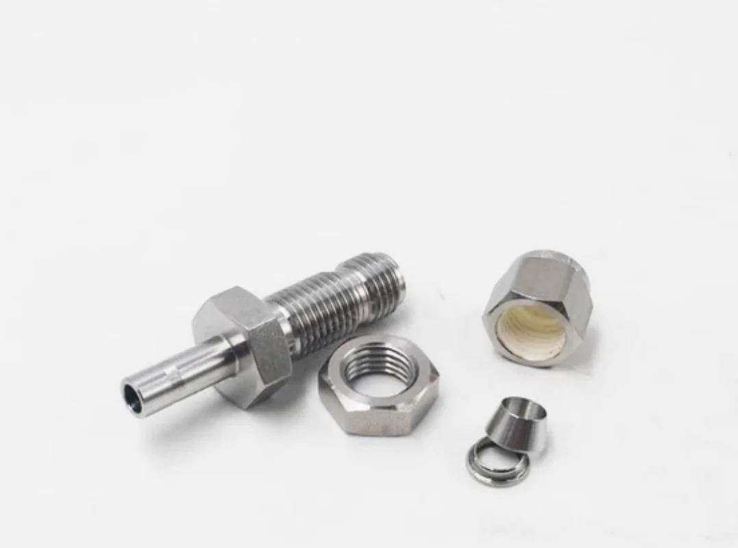 Stainless steel tube fitting through plate variable diameter fitting replace SS-400-R1-4
Stainless steel tube fitting through plate variable diameter fitting replace SS-400-R1-4