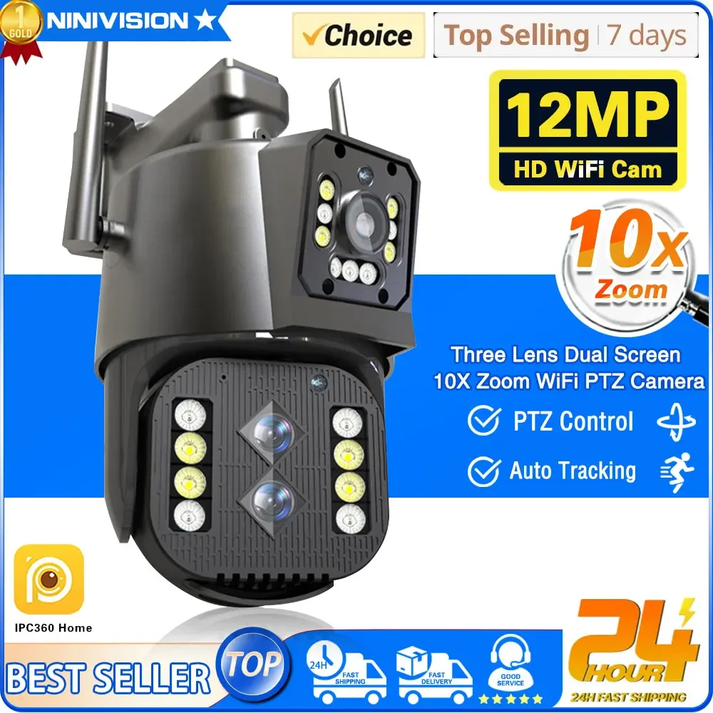 6K 12MP 10X PTZ-камера с зумом, 3-объектив, 2-экранная IP-камера безопасности, 4K, видео с автоматическим отслеживанием, CCTV, Wi-Fi, камера наблюдения IPC360 для дома
6K 12MP 10X PTZ-камера с зумом, 3-объектив, 2-экранная IP-камера безопасности, 4K, видео с автоматическим отслеживанием, CCTV, Wi-Fi, камера наблюдения IPC360 для дома