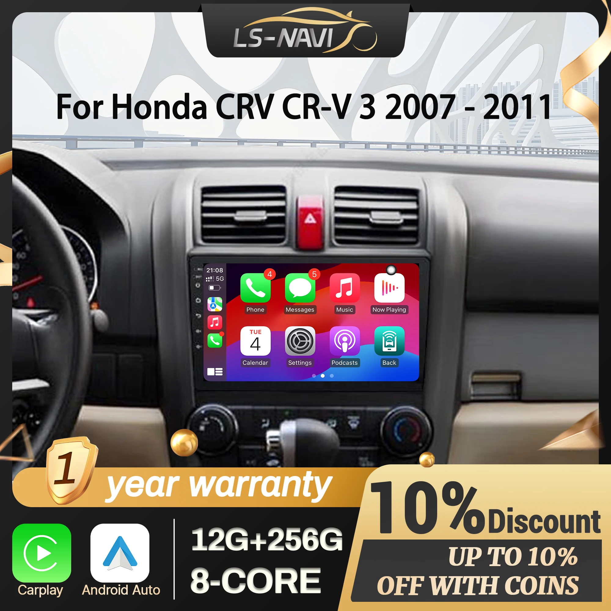 Android 14 для Honda CRV CR-V 3 2007-2011, автомобильное радио, мультимедиа, 4G, GPS-навигация, беспроводной CarPlay, Bluetooth, стерео, сенсорный экран
Android 14 для Honda CRV CR-V 3 2007-2011, автомобильное радио, мультимедиа, 4G, GPS-навигация, беспроводной CarPlay, Bluetooth, стерео, сенсорный экран