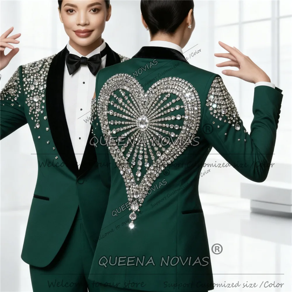 Роскошные женские костюмы с бриллиантами и бисером, комплект из 2 предметов, черные пиджаки с шалью и лацканами для выпускного вечера, платье невесты на заказ, свадебные смокинги
Роскошные женские костюмы с бриллиантами и бисером, комплект из 2 предметов, черные пиджаки с шалью и лацканами для выпускного вечера, платье невесты на заказ, свадебные смокинги