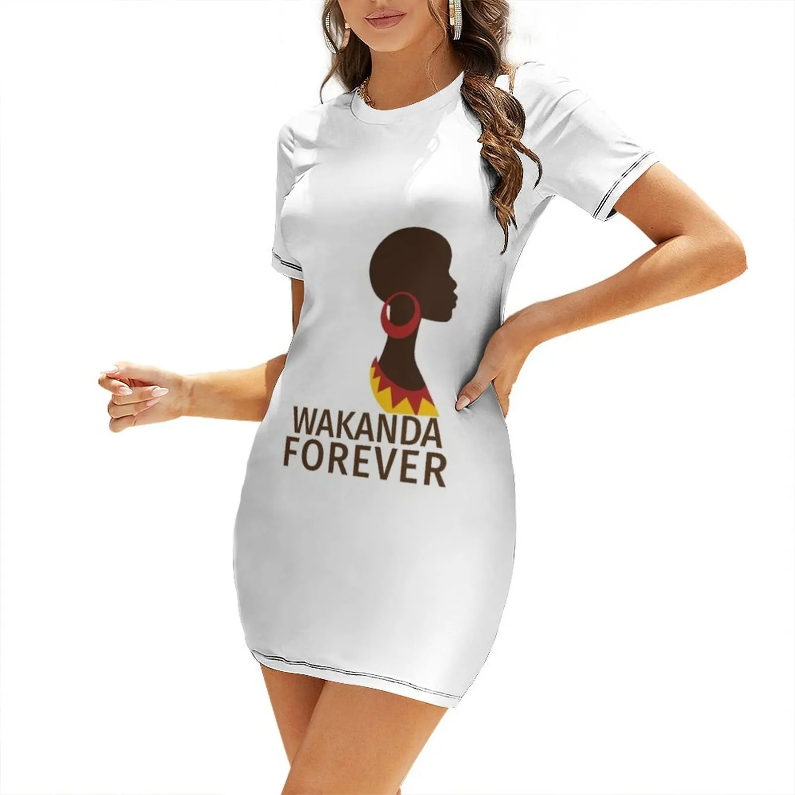 Wakanda Forever Short Sleeved Dress chic and elegant evening dress elegant guest wedding dress
Wakanda Forever Short Sleeved Dress chic and elegant evening dress elegant guest wedding dress