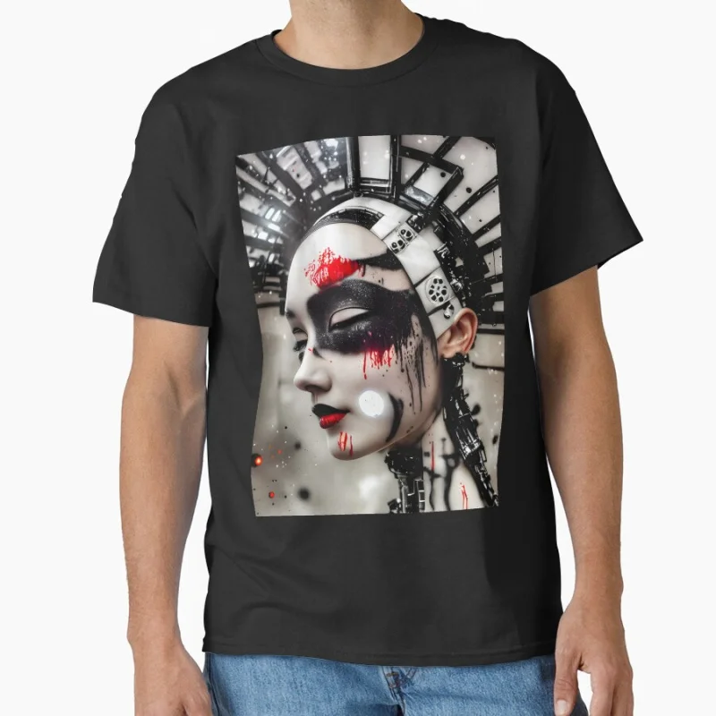 Cyberpunk Japanese Geisha Cyborg acrylic paint drips - modern digital art T-shirt Large size Adult Tops S-6xl
Cyberpunk Japanese Geisha Cyborg acrylic paint drips - modern digital art T-shirt Large size Adult Tops S-6xl