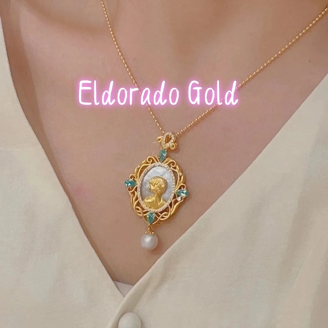 Eldorado Gold Eldorado Gold 9999 24K real gold retro rococo style queen jewelry medieval palace style mother-shell queen pearl
Eldorado Gold Eldorado Gold 9999 24K real gold retro rococo style queen jewelry medieval palace style mother-shell queen pearl