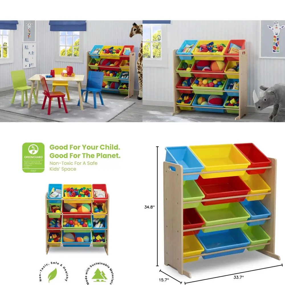Greenguard Gold 12-Bin Kids Toy Organizer in Natural & Primary Colors
Greenguard Gold 12-Bin Kids Toy Organizer in Natural & Primary Colors